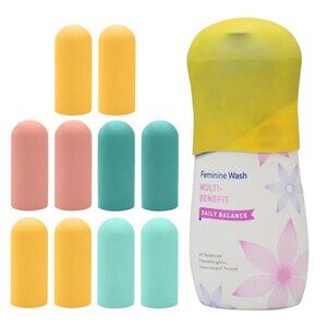 10-Pack Silicone Bottle Covers - Leak Proof Travel Toiletry Essentials